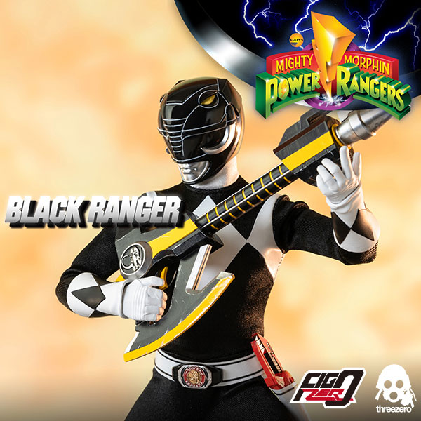 Three Zero Mighty Morphin Power Rangers - FigZero 1/6 Black Ranger | 4897056203150
