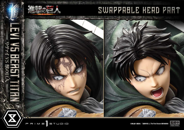 Prime 1 Studio Ultimate Premium Masterline TV animation Attack On Titan Levi versus Beast Titan | 4582647120052
