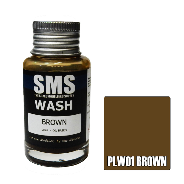 The Scale Modellers Supply (SMS) Wash BROWN 30ml | 707959821594