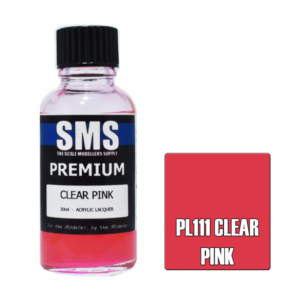 The Scale Modellers Supply (SMS) Premium CLEAR PINK 30ml(787099993962)(787099993962)