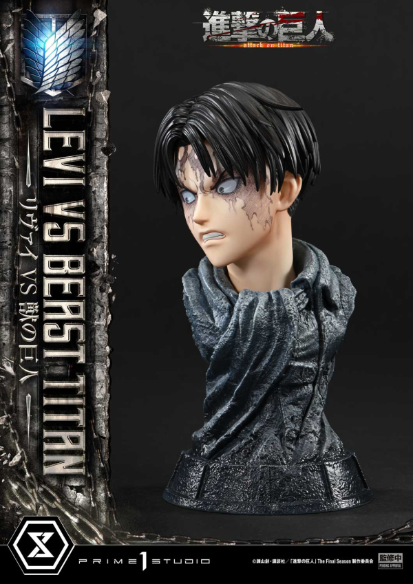 Prime 1 Studio Ultimate Premium Masterline TV animation Attack On Titan Levi versus Beast Titan Bonus Version | 4582647120069
