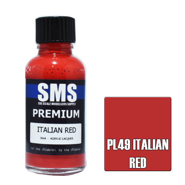 The Scale Modellers Supply (SMS) Premium ITALIAN RED RAL3002 30ml | 707959821303