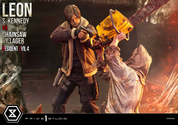 Prime 1 Studio Ultimate Premium Masterline Resident Evil 4 Leon S. Kennedy versus Chainsaw Villager | 4582647120878