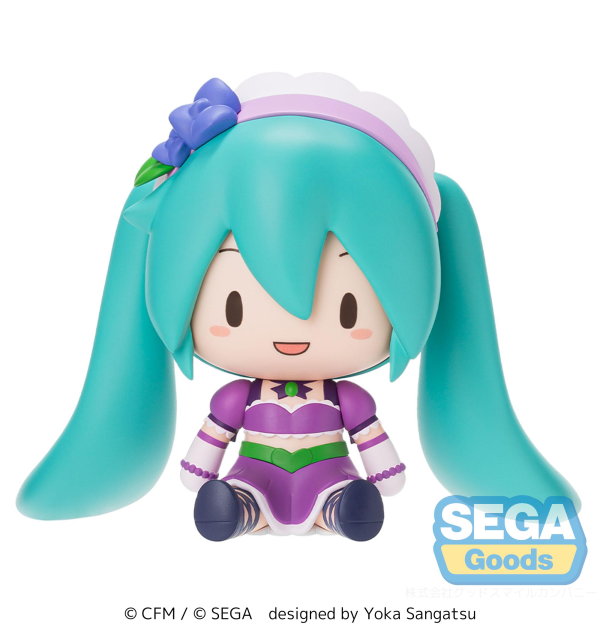 SEGA fuwa petit Hatsune Miku x Love and Berry Dress Up and Dance! Chibi Figure Sparkly Purple | 4582733440927