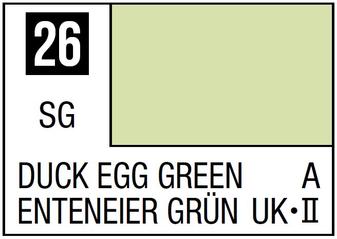Mr Hobby Mr. Color 26 - Duck Egg Green (Semi-Gloss/Aircraft) | 4973028535846