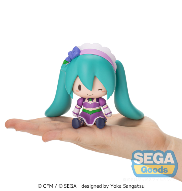 SEGA fuwa petit Hatsune Miku x Love and Berry Dress Up and Dance! Chibi Figure Sparkly Purple | 4582733440927