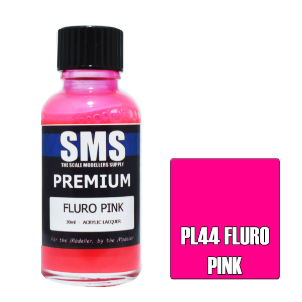 The Scale Modellers Supply (SMS) Premium FLURO PINK 30ml | 707959821259