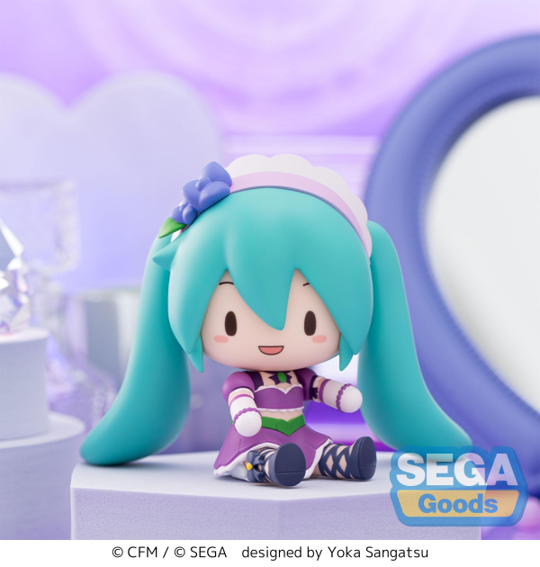SEGA fuwa petit Hatsune Miku x Love and Berry Dress Up and Dance! Chibi Figure Sparkly Purple | 4582733440927
