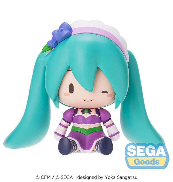 SEGA fuwa petit Hatsune Miku x Love and Berry Dress Up and Dance! Chibi Figure Sparkly Purple | 4582733440927