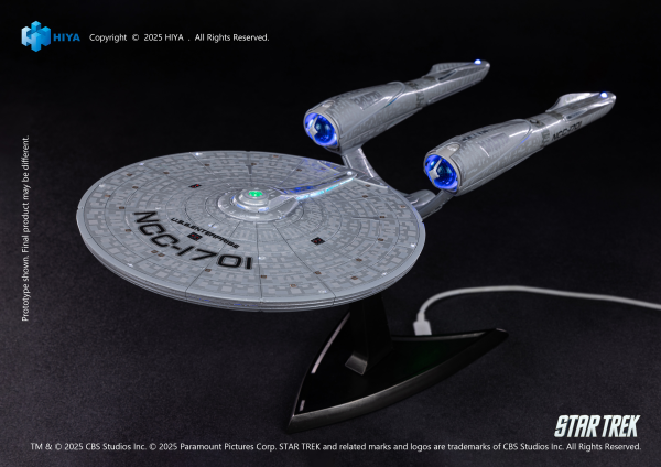 HIYA TOYS REPLICAart Series Non-Scale 15 Inch Star Trek 2009 USS Enterprise NCC-1701 Light Up Starship(6957534202865)(6957534202865)