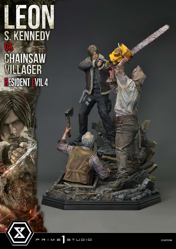 Prime 1 Studio Ultimate Premium Masterline Resident Evil 4 Leon S. Kennedy versus Chainsaw Villager | 4582647120878