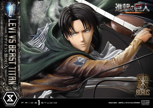 Prime 1 Studio Ultimate Premium Masterline TV animation Attack On Titan Levi versus Beast Titan Bonus Version | 4582647120069