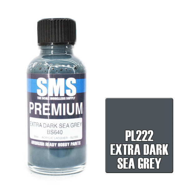 The Scale Modellers Supply (SMS) Premium EXTRA DARK SEA GREY BS640 30ml | 744109798672