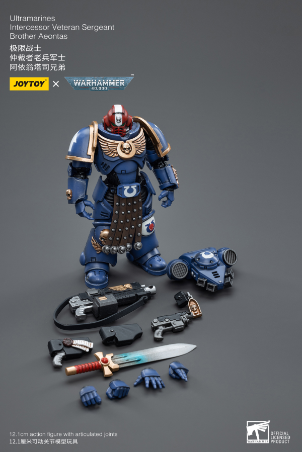 Joy Toy Ultramarines Intercessor Veteran Sergeant Brother Aeontas | 6973130374386