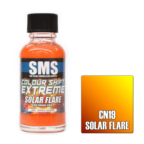 The Scale Modellers Supply (SMS) Colour Shift Extreme SOLAR FLARE (RED/ORANGE/GOLD) 30ml | 744109799938