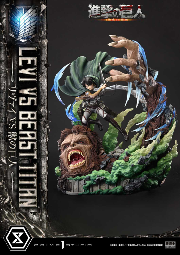 Prime 1 Studio Ultimate Premium Masterline TV animation Attack On Titan Levi versus Beast Titan | 4582647120052