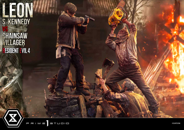 Prime 1 Studio Ultimate Premium Masterline Resident Evil 4 Leon S. Kennedy versus Chainsaw Villager | 4582647120878