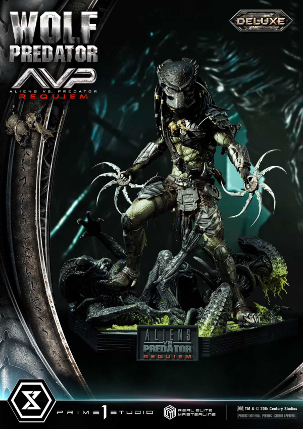 Prime 1 Studio Real Elite Masterline Aliens vs. Predator: Requiem Wolf Predator DX Bonus Version | 4582647121646