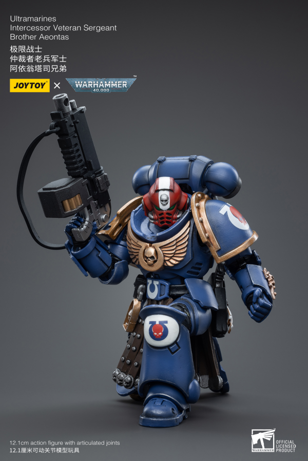Joy Toy Ultramarines Intercessor Veteran Sergeant Brother Aeontas | 6973130374386