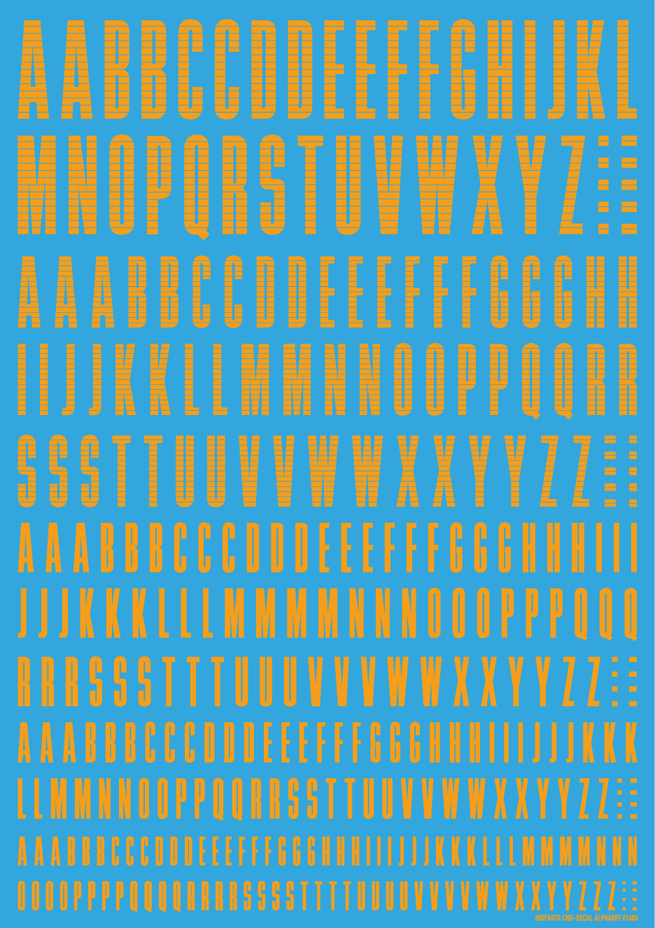 HiQ Parts CND Decal Alphabet Yeellowish Orange (1pc)