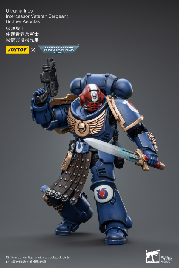 Joy Toy Ultramarines Intercessor Veteran Sergeant Brother Aeontas | 6973130374386