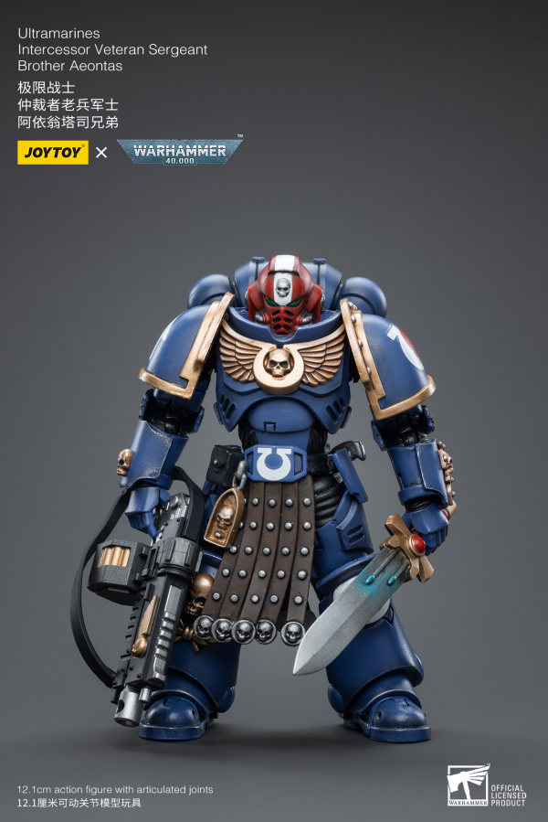 Joy Toy Ultramarines Intercessor Veteran Sergeant Brother Aeontas | 6973130374386