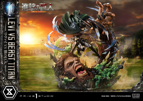 Prime 1 Studio Ultimate Premium Masterline TV animation Attack On Titan Levi versus Beast Titan Bonus Version | 4582647120069