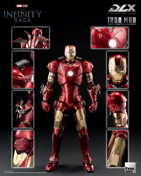 threezero Marvel Studios: The Infinity Saga DLX Iron Man Mark 3 (Battle Damaged) | 4895250817555