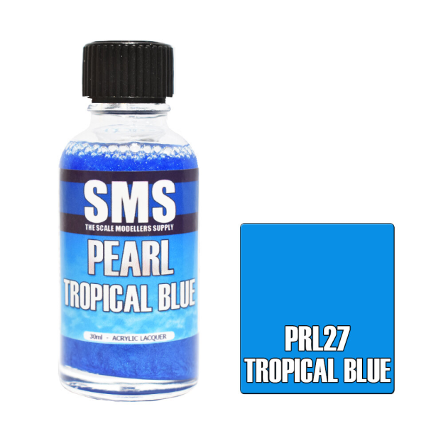 The Scale Modellers Supply (SMS) Pearl TROPICAL BLUE 30ml | 744109798092