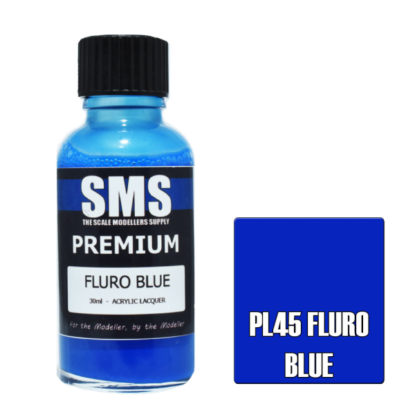 The Scale Modellers Supply (SMS) Premium FLURO BLUE 30ml | 707959821266