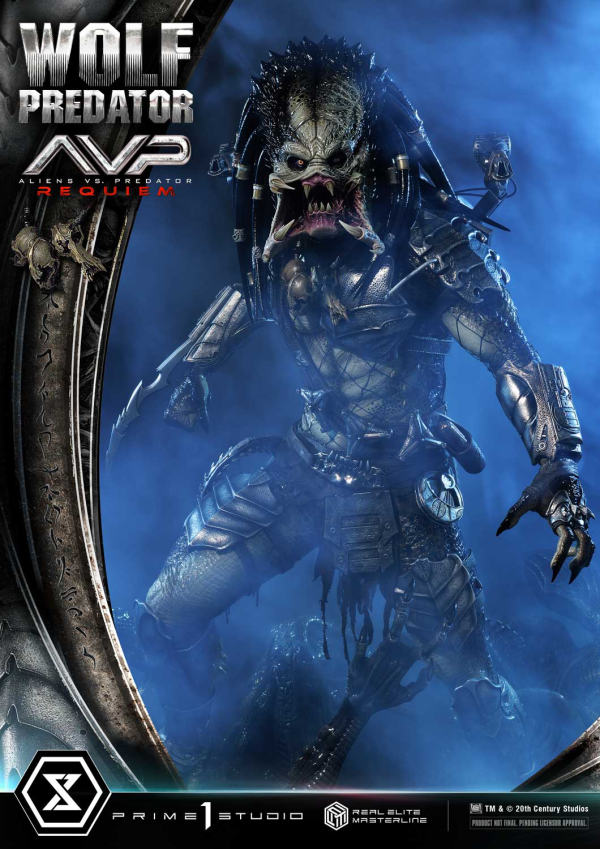 Prime 1 Studio Real Elite Masterline Aliens vs. Predator: Requiem Wolf Predator DX Bonus Version | 4582647121646