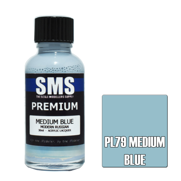 The Scale Modellers Supply (SMS) Premium MEDIUM BLUE (MODERN RUSSIAN) 30ml | 707959822324