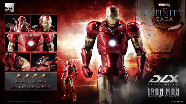 threezero Marvel Studios: The Infinity Saga DLX Iron Man Mark 3 (Battle Damaged) | 4895250817555