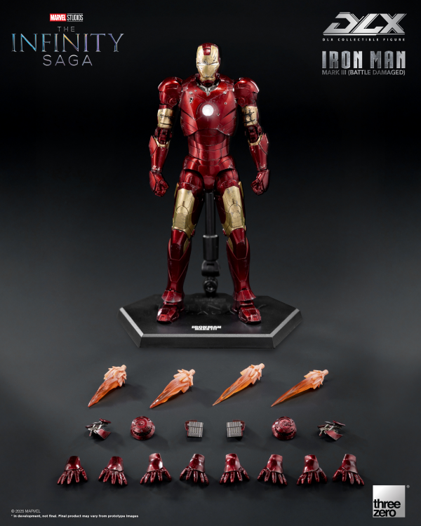 threezero Marvel Studios: The Infinity Saga DLX Iron Man Mark 3 (Battle Damaged) | 4895250817555