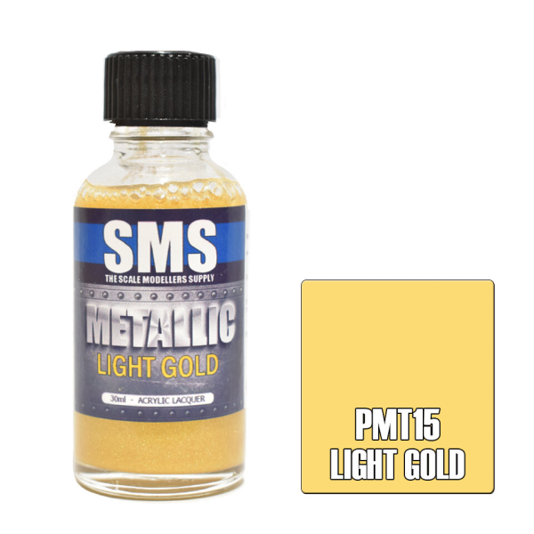 The Scale Modellers Supply (SMS) Metallic LIGHT GOLD 30ml | 744109798108
