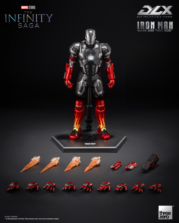 threezero Marvel Studios: The Infinity Saga DLX Iron Man Mark 22 “Hot Rod” | 4895250817104