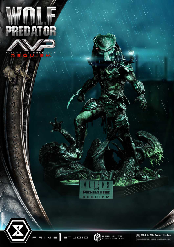 Prime 1 Studio Real Elite Masterline Aliens vs. Predator: Requiem Wolf Predator DX Bonus Version | 4582647121646