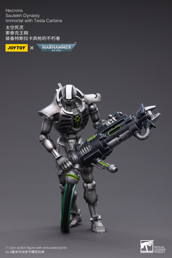 Joy Toy WH40K-Necrons Sautekh Dynasty Immortal with Tesla Carbine | 6973130374775