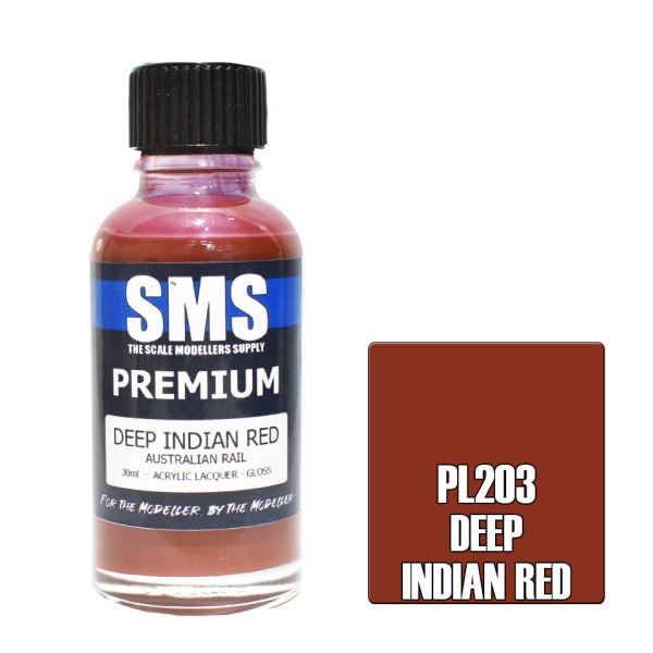 The Scale Modellers Supply (SMS) Premium DEEP INDIAN RED (AUSTRALIAN RAIL) 30ml | 744109798153