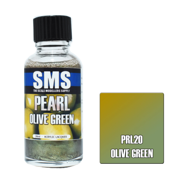 The Scale Modellers Supply (SMS) Pearl OLIVE GREEN 30ml | 787099994099