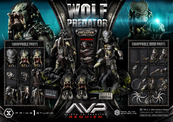 Prime 1 Studio Real Elite Masterline Aliens vs. Predator: Requiem Wolf Predator DX Bonus Version | 4582647121646