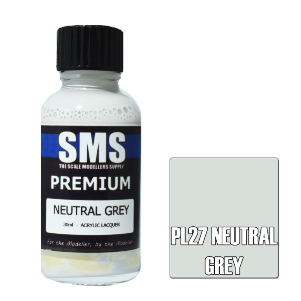 The Scale Modellers Supply (SMS) Premium NEUTRAL GREY 30ml | 707959821082