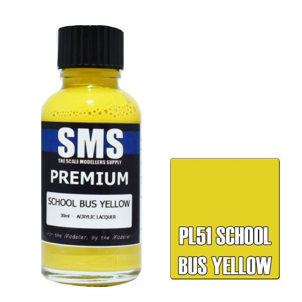 The Scale Modellers Supply (SMS) Premium SCHOOL BUS YELLOW 30ml | 707959821327