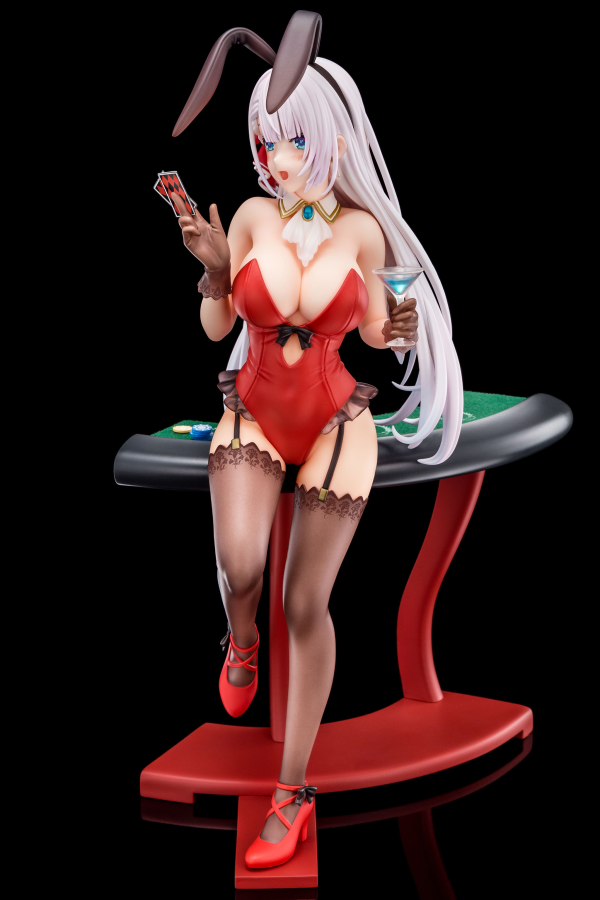 Hakoiri-musume Riselia Ray Crystalia wearing crimson bunny costume with Nip Slip Gimmick System | 4570000500160