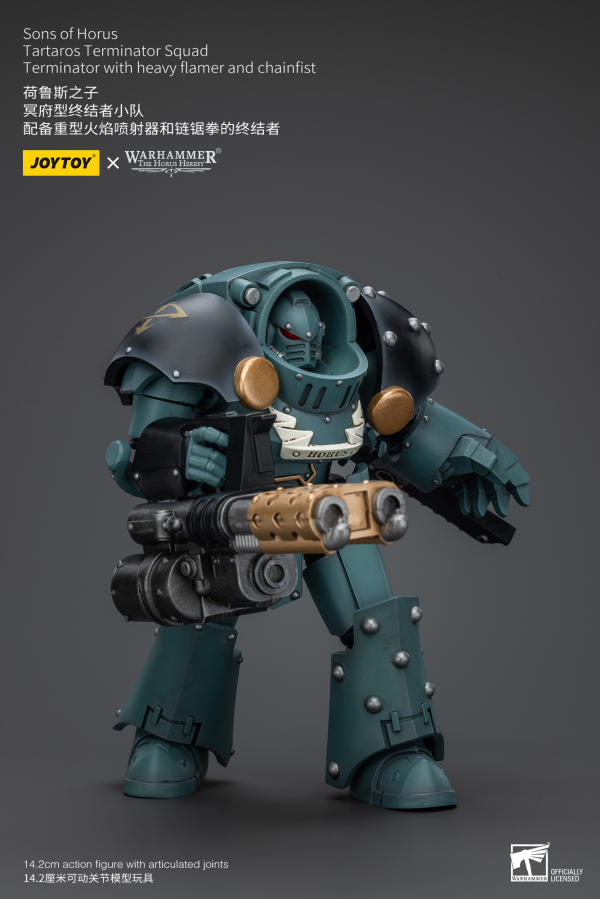 Joy Toy Sons Of Horus Tartaros Terminator Squad Terminator With Heavy Flamer And Chainfist | 6973130377288