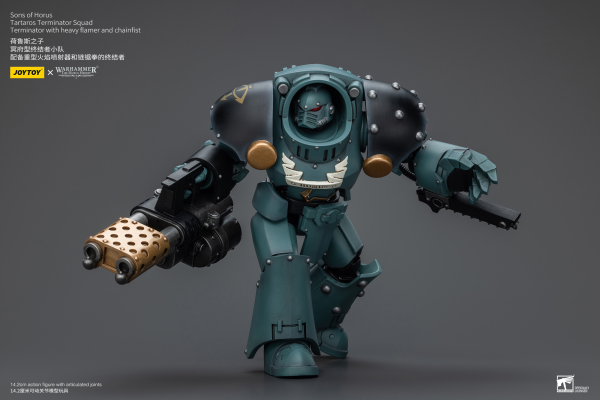 Joy Toy Sons Of Horus Tartaros Terminator Squad Terminator With Heavy Flamer And Chainfist | 6973130377288