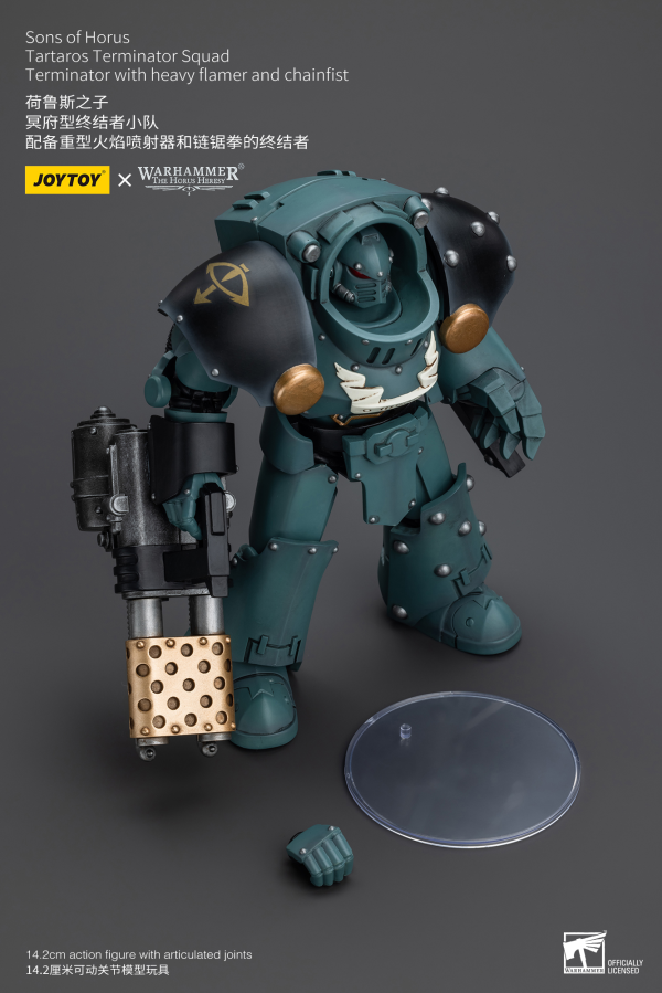 Joy Toy Sons Of Horus Tartaros Terminator Squad Terminator With Heavy Flamer And Chainfist | 6973130377288