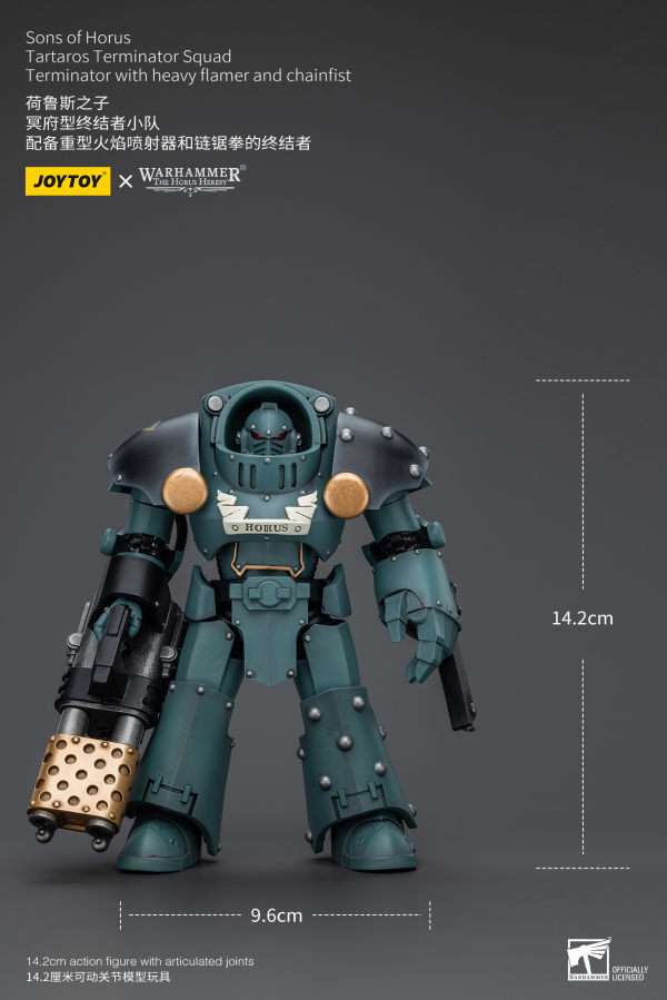 Joy Toy Sons Of Horus Tartaros Terminator Squad Terminator With Heavy Flamer And Chainfist | 6973130377288