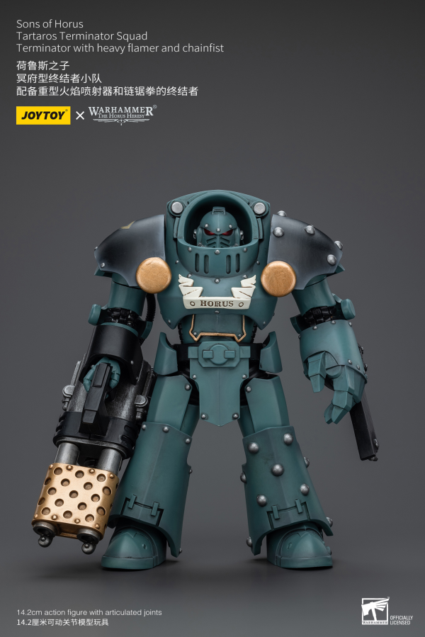 Joy Toy Sons Of Horus Tartaros Terminator Squad Terminator With Heavy Flamer And Chainfist | 6973130377288