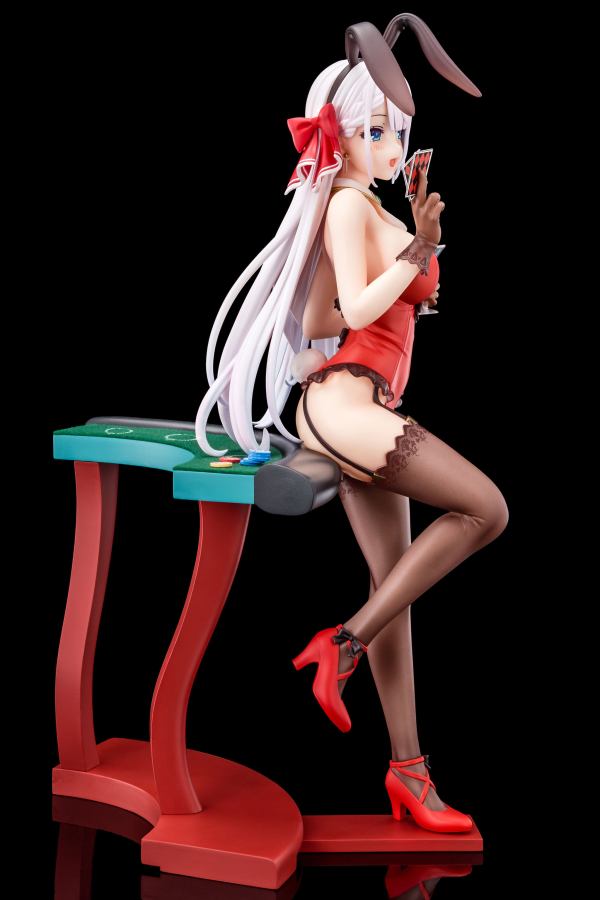 Hakoiri-musume Riselia Ray Crystalia wearing crimson bunny costume with Nip Slip Gimmick System | 4570000500160